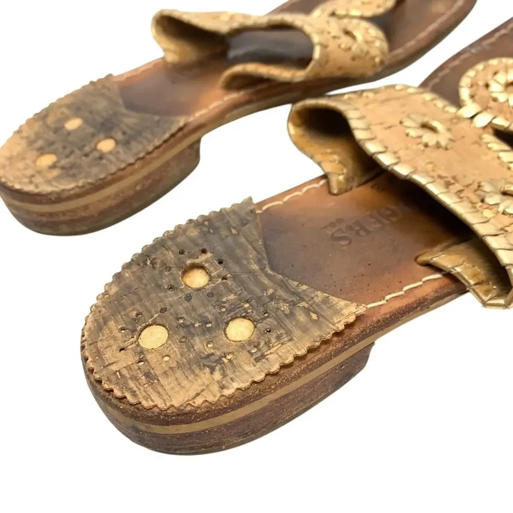 JACK ROGERS Cork HAMPTONS Flip Flops Sandals sz 8